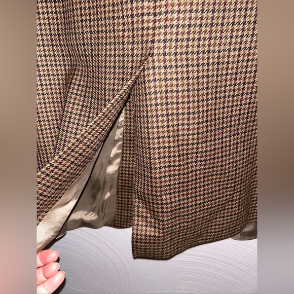 Chaps Ralph Lauren Mens Blazer Dark Brown Check 100% Wool Jacket Sport Coat 44T - Picture 5 of 7